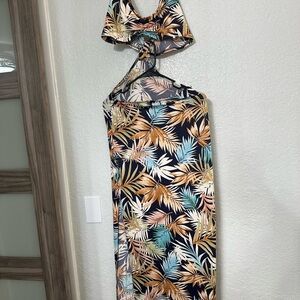 Tropical High Low Dress